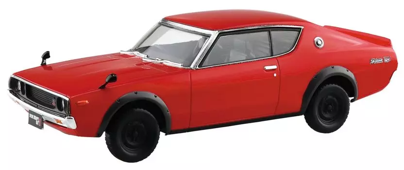 AOSHIMA The Snap Kit Series Nissan C110 Skyline Red Color Coded Plastic Model 1/32 GT-R 18-C