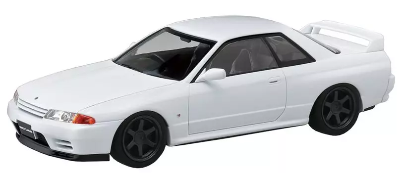 AOSHIMA The Snap Kit Series Nissan R32 Skyline Custom Wheel Пластиковая модель 1/32 GT-R (Кристально-белый) Цветовая кодировка № 14-SP2