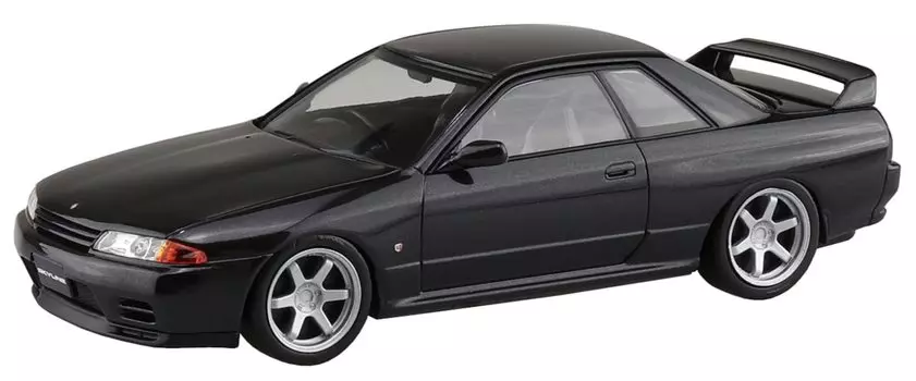 AOSHIMA The Snap Kit Series Nissan R32 Skyline Custom Wheel Pearl Plastic Model 1/32 GT-R (Черный металлик) Цветовая кодировка № 14-SP3