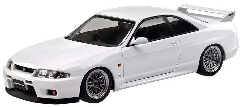 AOSHIMA The Snap Kit Series Nissan R33 Skyline Custom Wheel Пластиковая модель 1/32 GT-R (белый) Цветовая кодировка № 15-SP3