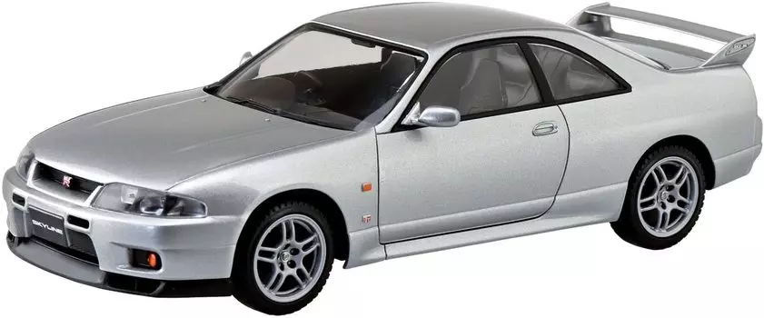 AOSHIMA The Snap Kit Series Nissan R33 Skyline Sonic Silver Plastic Model 1/32 GT-R Color-coded 15-D