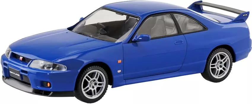 AOSHIMA The Snap Kit Series Nissan R33 Skyline Championship Синяя пластиковая модель 1/32 GT-R с цветовой кодировкой 15-E