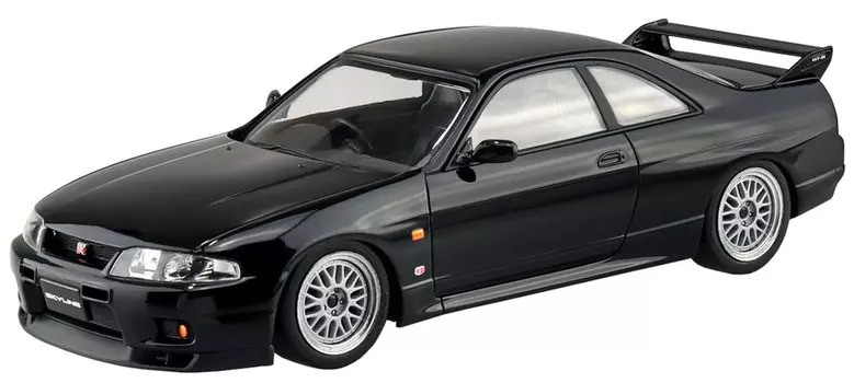 AOSHIMA The Snap Kit Series Nissan R33 Skyline Custom Wheel Пластиковая модель 1/32 GT-R (черный) Цветовая кодировка № 15-SP2