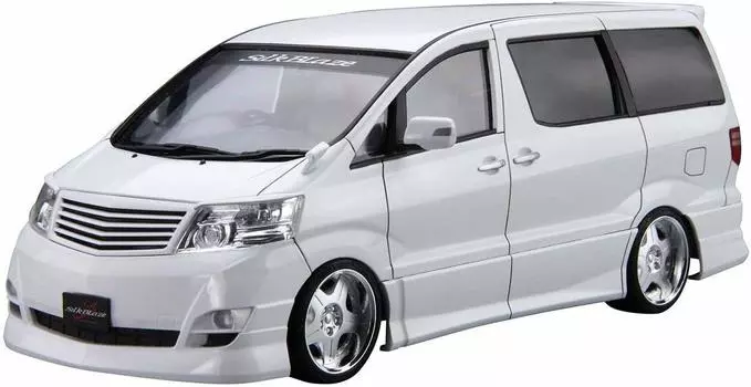 AOSHIMA Тюнингованная автомобильная серия Toyota Silk Blaze Alphard 2005 Пластиковая модель 1/24 № 7 MNH/ANH10/15W