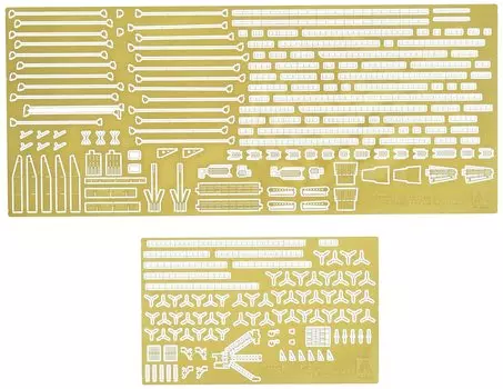AOSHIMA Waterline Series Detail Up Parts US Navy Aircraft Carrier WASP Dedicated Etching Parts Set Пластиковые детали для модели 1/700