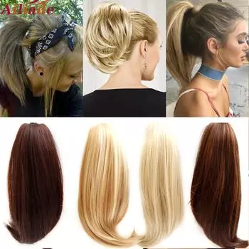 AOSI 7 цветов короткие прямые синтетические волосы конский хвост волосы когти волосы хвостики наращивание волос