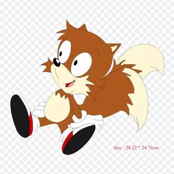 Aosth Tails Deviantart Tails Adventure Утюг на термопереносной печати виниловые нашивки-наклейки для одежды DIY аппликации моющиеся нашивки