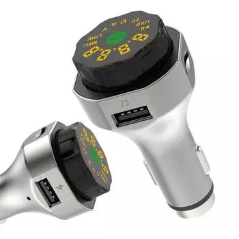 Ap06 Цельнометаллический автомобильный Bluetooth-совместимый плеер FM-передатчик Многофункциональное автомобильное зарядное устройство