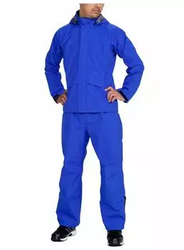 AP2700 Антистатический дождевик Профессиональный дождевик Верх и низ Влага Вода 3D Для хранения Сумка в комплекте [MAEGAKI] Костюм, Gore-Tex® Характеристики, Одежда, Комплект, синий