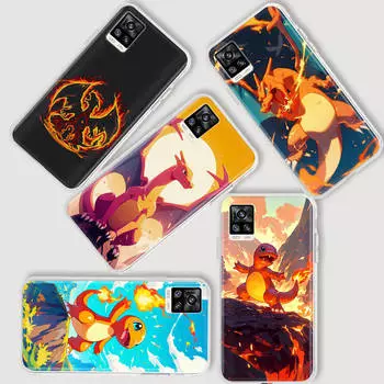 AP3 Charmander Pokemon Прозрачный чехол для Samsung A04 A14 A23 A34 A54 M23 M33 M52 M53 Realme 10 9 C30S C35 C55 VIVO Y02 Y21 Y33S Y51 X80 V25 Чехол Realme Narzo 50 5g капри