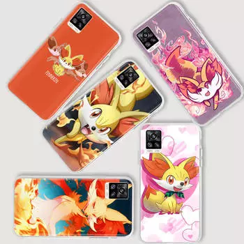 AP4 Fennekin Pokemon Прозрачный чехол для Samsung A04 A14 A23 A34 A54 M23 M33 M52 M53 Realme 10 9 C30S C35 C55 VIVO Y02 Y21 Y33S Y51 X80 V25 Чехол VIVO Y30 капри