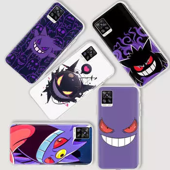 AP5 Gengar Pokemon Прозрачный чехол для Samsung A04 A14 A23 A34 A54 M23 M33 M52 M53 Realme 10 9 C30S C35 C55 VIVO Y02 Y21 Y33S Y51 X80 V25 Чехол Tecno Camon 17P зелёный