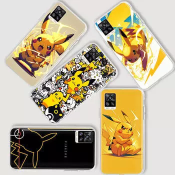 AP6 Пикачу прозрачный чехол для Samsung A04 A14 A23 A34 A54 M23 M33 M52 M53 Realme 10 9 C30S C35 C55 VIVO Y02 Y21 Y33S Y51 X80 V25 крышка VIVO X80 Pro капри