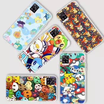AP7 Pokemon Прозрачный чехол для Samsung A04 A14 A23 A34 A54 M23 M33 M52 M53 Realme 10 9 C30S C35 C55 VIVO Y02 Y21 Y33S Y51 X80 V25 Чехол VIVO Y02s олений