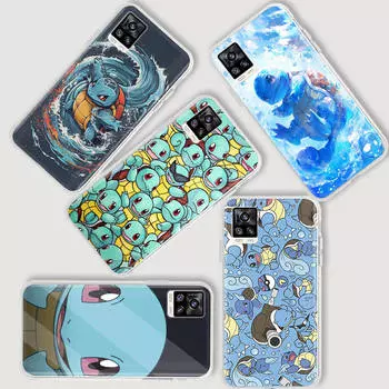AP9 Squirtle Pokemon Прозрачный чехол для Samsung A04 A14 A23 A34 A54 M23 M33 M52 M53 Realme 10 9 C30S C35 C55 VIVO Y02 Y21 Y33S Y51 X80 V25 Чехол Samsung M23 5G гагат