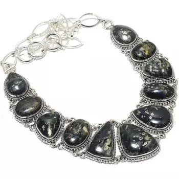 Ювелирные изделия ручной работы из серебра 925 пробы с золотыми камнями Apache, ожерелье 18 дюймов JCN370-48