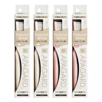 APAGARD eco Toothbrush S Set of 4 Normal Ion Tapered Antibacterial Plastic Reduction Replacement *Color cannot be specified