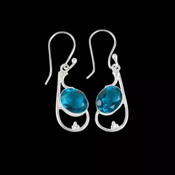 Апатит Драгоценный камень 925 Стерлинговое серебро Ювелирные изделия Ручной работы Серьги-капли/подвески 1,60 EE-49-12