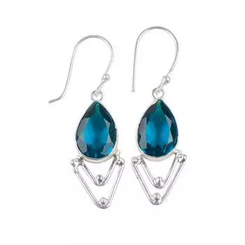 Apatite Gemstone 925 Stamped Silver Ethnic Jewelry Earrings For Anniversary Gift EE-39-12