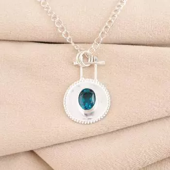Apatite Gemstone 925 Stamped Silver Handmade Pendant 1.4 For Mother s Day Gift PP-57-7
