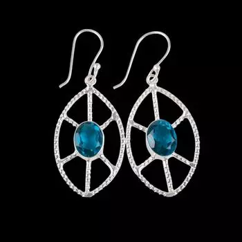 Apatite Gemstone 925 Sterling Silver Jewelry Handmade Drop/Dangle Earrings 2.00 EE-48-12