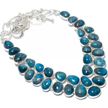 Apatite Gemstone Handmade 925 Silver Jewelry Necklace 18 JCN484-165