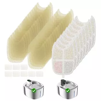 APD APETDOLA Cat Water Drinker Set of Pet Waterer Replacement Filtration Exclusively for FS10 Pro Filter, 8, Filter, 6-Layer Filter, белый