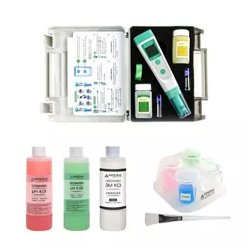 APERA комбинированный набор pH-метра набор pH-метра, который включает pH-метр цветной калибровочный раствор pH хранение электрода pH калибровку и очистку электрода