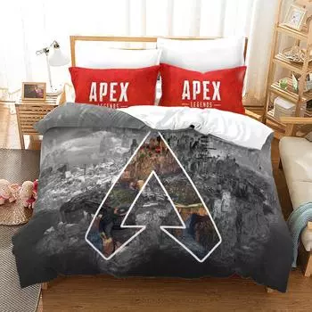 APEX Legends Bedding Set Single Twin Full Queen King Size shooting game Bed Set Aldult Kid Bedroom Duvetcover Sets 3D Print 015 150x200cm 3pcs