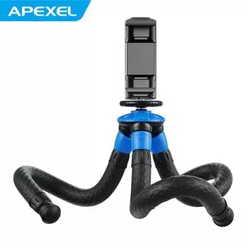 APEXEL APL-JJ07 Съемный гибкий штатив-осьминог Портативный мини-штатив для путешествий для мобильного телефона с чёрный