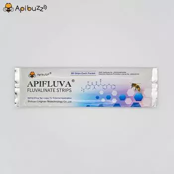 APIBUZZ APIFLUVA Эффективные полоски против Варроа — упаковка из 20 штук | Основы пчеловодства | Аксессуары для ульев | Пчелиное оборудование 20 Strips/Packet