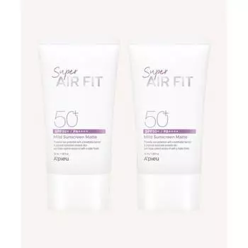 Apieu 2 шт. Супер легкий солнцезащитный крем для лица без себума Ex 50 мл FREE