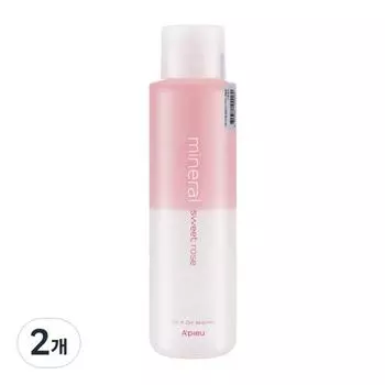 APIEU Mineral Lip & Eye Remover большой емкости Sweet Rose, 250 мл, 2 шт.