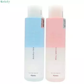 APIEU Mineral Lip & Eye Remover большой емкости 250 мл+250 мл, сладкая роза+сладкая роза