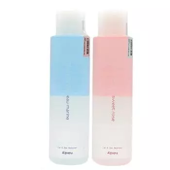 APIEU Mineral Lip & Eye Remover большой емкости 250мл+250мл, Omarin+Sweet Rose