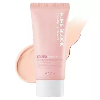 APIEU Pure Block Tone Up Sun Base EX SPF50+ PA+++, 50мл, 1 шт. Популярная корейская косметика