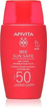 Apivita Bee Sun Safe Dry Touch Face Fluid Spf50 Fluide Protecteur Spf 50+ TU прозрачный