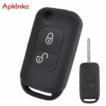 Apktnka для Mercedes Benz ACES Slk Class силиконовый чехол для дистанционного ключа с дистанционным управлением Fob Shell Cover Skin Holder 2 Button чёрный