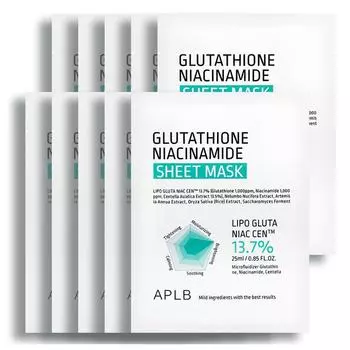 APLB Глутатион + Ниацинамид Тканевая маска 25мл*10шт