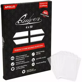 Apollo Japanese Clear Card Sleeves 200 шт. Ультрапрозрачные чехлы TCG для карт Cards Card Fight Vanguard 62 x - - Yu-Gi-Oh (Yu-Gi-Oh чистый