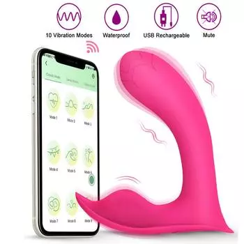APP Control Носимые трусики-вибраторы Секс-игрушки для взрослых для женщин Клитор Мини-вибратор с 10 режимами вибрации Вибрирующий пенис Анальные фаллоимитаторы Секс-обработка