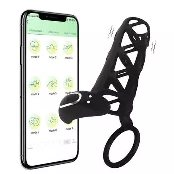 Приложение Беспроводное Управление Пенис Кольцо Член Вибратор Задержка Эякуляции Член Рукав Секс-Игрушка Для Мужчин Пары Мужской Мастурбатор Товары Для Взрослых