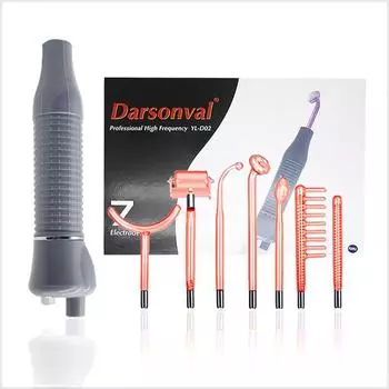 Аппарат Дарсонваль, высокочастотный аппарат для лица, массажер для лица, неоновый инструмент для удаления морщин, прыщей, уход за кожей, Дарсонваль для волос EU Plug