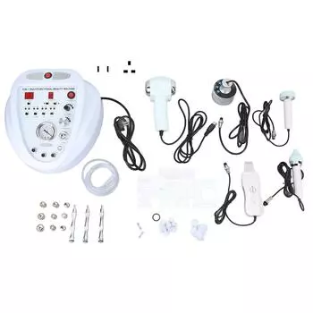 в 1 алмазный дермабразионный аппарат с горячими и холодными молотками для лица шпатель косметические принадлежности 220V EU Plug