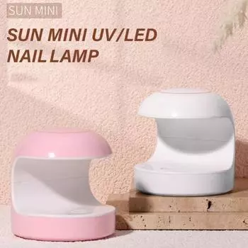 Аппарат для фототерапии ногтей, двойной источник света, быстросохнущая УФ-светодиодная лампа 18 Вт, мини-портативный гель для ногтей розовый