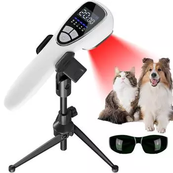 Аппарат для холодной лазерной терапии для собак, 14 шт. 660 нм, 2 шт. 810 нм, 2 шт. 980 нм, аппарат для инфракрасной светотерапии для снятия боли у кошек белый