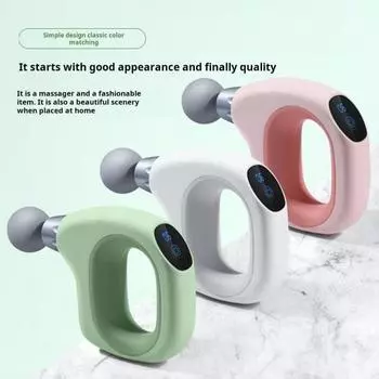 Аппарат для массажа фасций с 4 сменными головками, водонепроницаемый, портативный, с низким уровнем шума белый