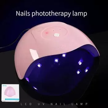 Аппарат для светотерапии ногтей 36 Вт, питание от USB, светильник для ногтей, двойной источник света, три скорости, таймер для ногтей розовый