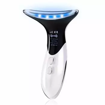 Аппарат для ухода за лицом MLBER, 4 режима, 3 уровня регулировки, светодиодная лампа EMS, нагрев, многофункциональный, роликовый массажер для лица, затемнение, легко носить с собой, для домашнего использования, U