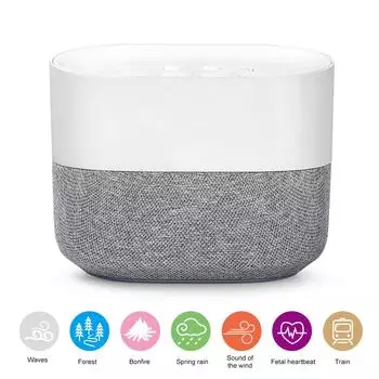Аппарат с белым шумом, звуковая машина для терапии сна, 26 высококачественных успокаивающих звуков, помощник для сна белый